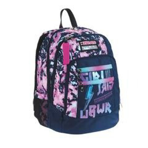 Picture of Advanced Seven Drawingpin Girl Backpack 3 Zip with USB Plug